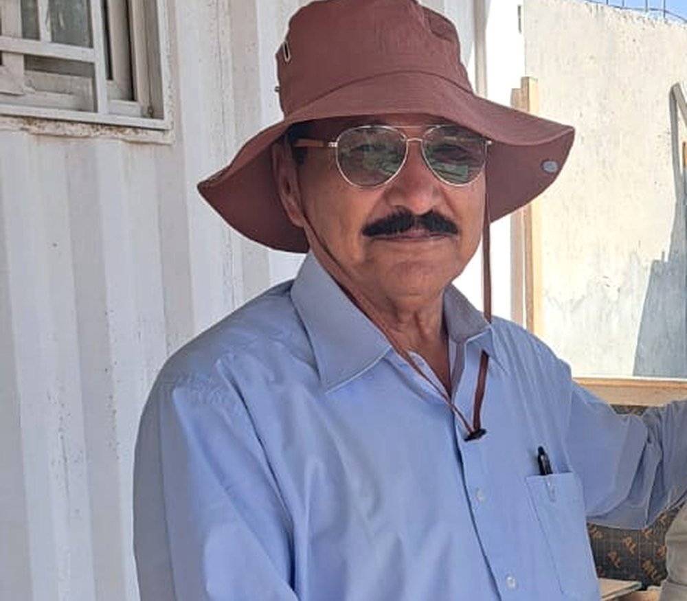 Mr. Lohani, founder of Kinetic Engineering, on site at a storage terminal project in Somalia