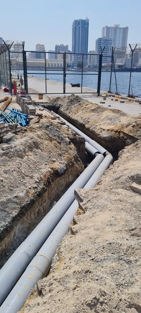 NAPCO, Underground Bunker Pipelines by Kinetic Engineering in Ajman Free Zone, UAE